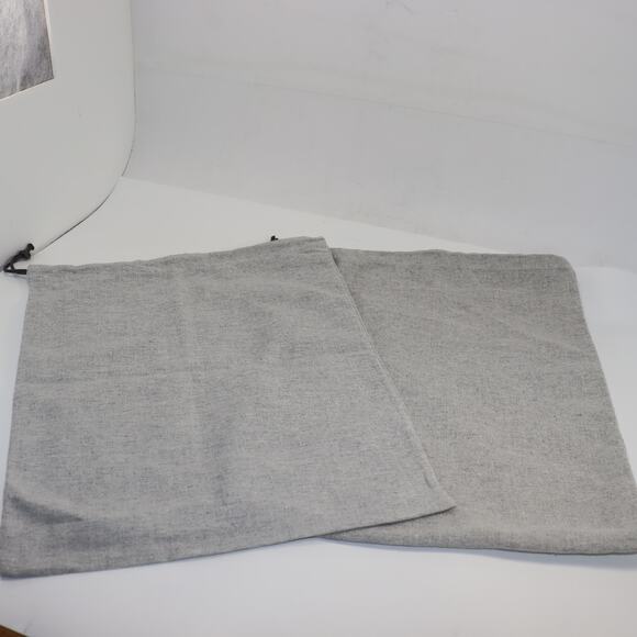 Set of 2 Brunello Cucinelli Gray Dust Bags 15x12 Designer Shoe Storage - Picture 2 of 2